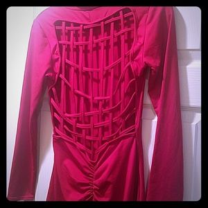 Red Caged Back Dress